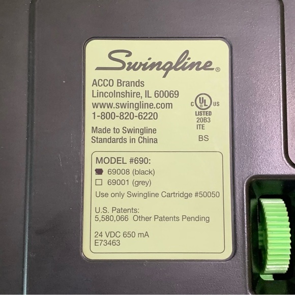 Swingline Model 690 Electric Stapler 30 Sheet Capacity Power Adapter 69008 Works - Picture 9 of 14